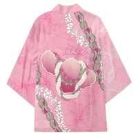 Hawaii Maui Island Flowers Lei Kimono Lokelani Rose Pink LT7 - Polynesian Pride