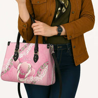 Hawaii Maui Island Flowers Lei Leather Bag Lokelani Rose Pink LT7 - Polynesian Pride