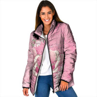 Hawaii Maui Island Flowers Lei Padded Jacket Lokelani Rose Pink LT7 Women Pink - Polynesian Pride