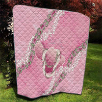 Hawaii Maui Island Flowers Lei Quilt Lokelani Rose Pink LT7 - Polynesian Pride