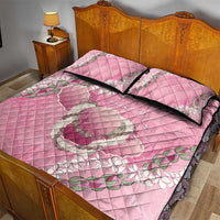 Hawaii Maui Island Flowers Lei Quilt Bed Set Lokelani Rose Pink LT7 - Polynesian Pride