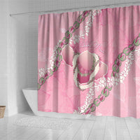Hawaii Maui Island Flowers Lei Shower Curtain Lokelani Rose Pink LT7 - Polynesian Pride