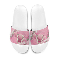 Hawaii Maui Island Flowers Lei Slide Sandals Lokelani Rose Pink LT7 Pink - Polynesian Pride