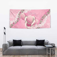 Hawaii Maui Island Flowers Lei Tapestry Lokelani Rose Pink LT7 - Polynesian Pride