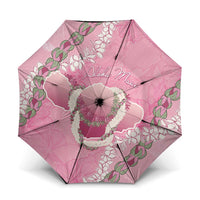 Hawaii Maui Island Flowers Lei Umbrella Lokelani Rose Pink LT7 One Size Folded 11.42 inch Opened Diameter 37.4 inch Pink - Polynesian Pride