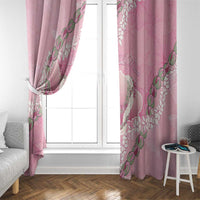 Hawaii Maui Island Flowers Lei Window Curtain Lokelani Rose Pink LT7 - Polynesian Pride