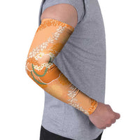 Hawaii Lanai Island Flowers Lei Arm Sleeves Orange Kaunaoa Mix Maile LT7 - Polynesian Pride