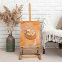Hawaii Lanai Island Flowers Lei Canvas Wall Art Orange Kaunaoa Mix Maile LT7 - Polynesian Pride