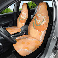 Hawaii Lanai Island Flowers Lei Car Seat Cover Orange Kaunaoa Mix Maile LT7 - Polynesian Pride