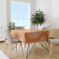 Hawaii Lanai Island Flowers Lei Tablecloth Orange Kaunaoa Mix Maile LT7 - Polynesian Pride