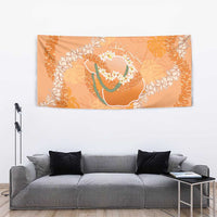 Hawaii Lanai Island Flowers Lei Tapestry Orange Kaunaoa Mix Maile LT7 - Polynesian Pride