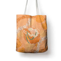 Hawaii Lanai Island Flowers Lei Tote Bag Orange Kaunaoa Mix Maile LT7 - Polynesian Pride