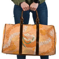 Hawaii Lanai Island Flowers Lei Travel Bag Orange Kaunaoa Mix Maile LT7 Orange - Polynesian Pride