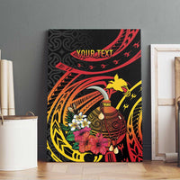 Personalized Milne Bay Canvas Wall Art PNG Lime Pot with Oro Tapa LT7 - Polynesian Pride