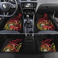 Personalized Milne Bay Car Mats PNG Lime Pot with Oro Tapa LT7 Set 4pcs Black - Polynesian Pride