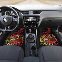 Personalized Milne Bay Car Mats PNG Lime Pot with Oro Tapa LT7 Set 2pcs - Front Black - Polynesian Pride