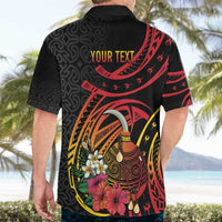Personalized Milne Bay Hawaiian Shirt PNG Lime Pot with Oro Tapa LT7 - Polynesian Pride