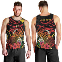 Personalized Milne Bay Men Tank Top PNG Lime Pot with Oro Tapa LT7 - Polynesian Pride