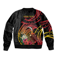 Personalized Milne Bay Sleeve Zip Bomber Jacket PNG Lime Pot with Oro Tapa