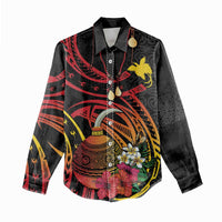 Personalized Milne Bay Women Casual Shirt PNG Lime Pot with Oro Tapa