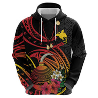 Personalized Milne Bay Zip Hoodie PNG Lime Pot with Oro Tapa LT7 - Polynesian Pride