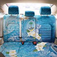 Hafa Adai Guam Chamorro Personalized Back Car Seat Cover Ocean Blue Latte Stone with Guasali - Polynesian Pride