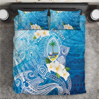 Hafa Adai Guam Chamorro Personalized Bedding Set Ocean Blue Latte Stone with Guasali - Polynesian Pride