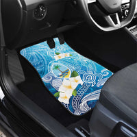 Hafa Adai Guam Chamorro Personalized Car Mats Ocean Blue Latte Stone with Guasali - Polynesian Pride