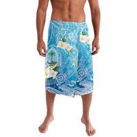 Hafa Adai Guam Chamorro Personalized Lavalava Ocean Blue Latte Stone with Guasali - Polynesian Pride