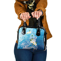 Hafa Adai Guam Chamorro Personalized Shoulder Handbag Ocean Blue Latte Stone with Guasali - Polynesian Pride