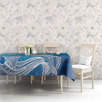 Hafa Adai Guam Chamorro Personalized Tablecloth Ocean Blue Latte Stone with Guasali - Polynesian Pride