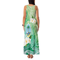 Hafa Adai Guam Chamorro Personalized Family Matching Tank Maxi Dress and Hawaiian Shirt Summer Green Latte Stone with Guasali - Polynesian Pride