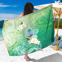 Hafa Adai Guam Chamorro Personalized Sarong Summer Green Latte Stone with Guasali - Polynesian Pride