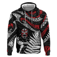 New Zealand Maori Rugby Personalised Zip Hoodie Ta Moko Silver Fern