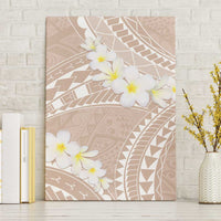 Polynesian Vintage Floral Canvas Wall Art Beige Motifs LT7 Without Frame Beige - Polynesian Pride