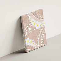 Polynesian Vintage Floral Canvas Wall Art Beige Motifs LT7 - Polynesian Pride