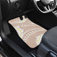 Polynesian Vintage Floral Car Mats Beige Motifs LT7 - Polynesian Pride