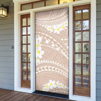 Polynesian Vintage Floral Door Cover Beige Motifs LT7 - Polynesian Pride