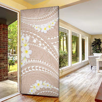 Polynesian Vintage Floral Door Cover Beige Motifs LT7 - Polynesian Pride