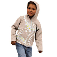 Polynesian Vintage Floral Kid Hoodie Beige Motifs - Polynesian Pride