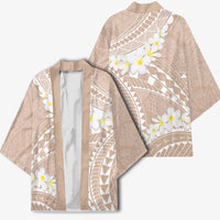 Polynesian Vintage Floral Kimono Beige Motifs LT7 - Polynesian Pride