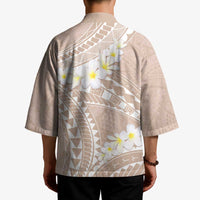 Polynesian Vintage Floral Kimono Beige Motifs LT7 - Polynesian Pride