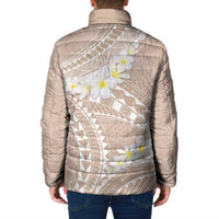 Polynesian Vintage Floral Padded Jacket Beige Motifs LT7 - Polynesian Pride