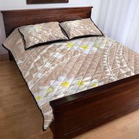 Polynesian Vintage Floral Quilt Bed Set Beige Motifs - Polynesian Pride