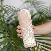 Polynesian Vintage Floral Skinny Tumbler Beige Motifs - Polynesian Pride