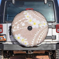 Polynesian Vintage Floral Spare Tire Cover Beige Motifs - Polynesian Pride