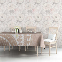 Polynesian Vintage Floral Tablecloth Beige Motifs LT7 - Polynesian Pride