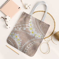 Polynesian Vintage Floral Tote Bag Beige Motifs - Polynesian Pride