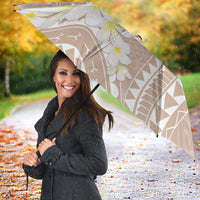 Polynesian Vintage Floral Umbrella Beige Motifs LT7 - Polynesian Pride