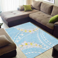 Polynesian Vintage Floral Area Rug Azure Motifs - Polynesian Pride